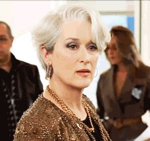 gif meryl streep prada|The Devil Wears Prada Stare GIF .